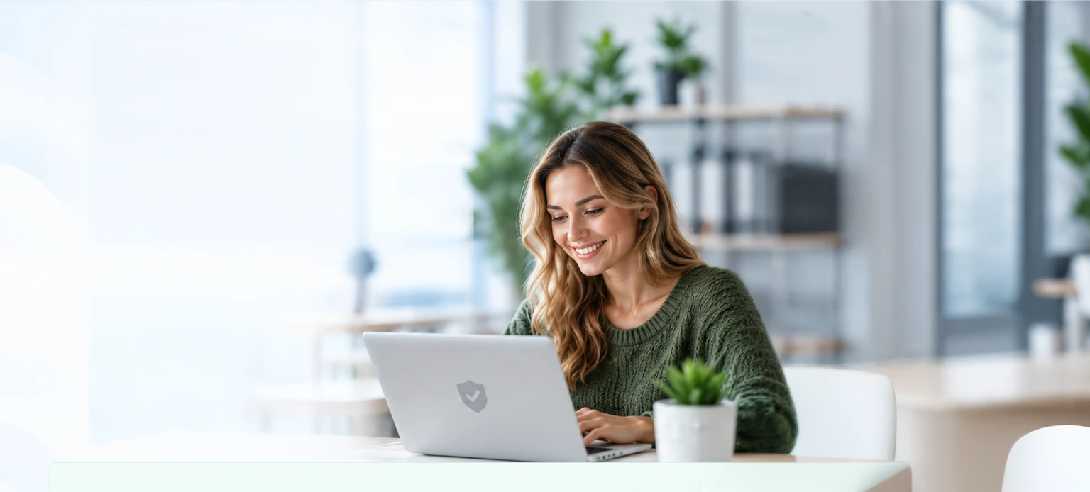 Frau am Laptop