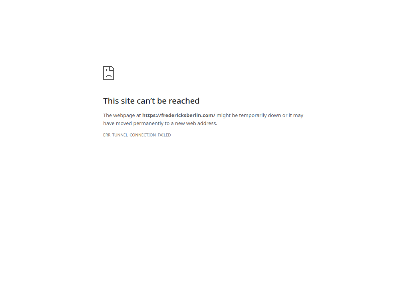 Website-Screenshot von Frederick‘s