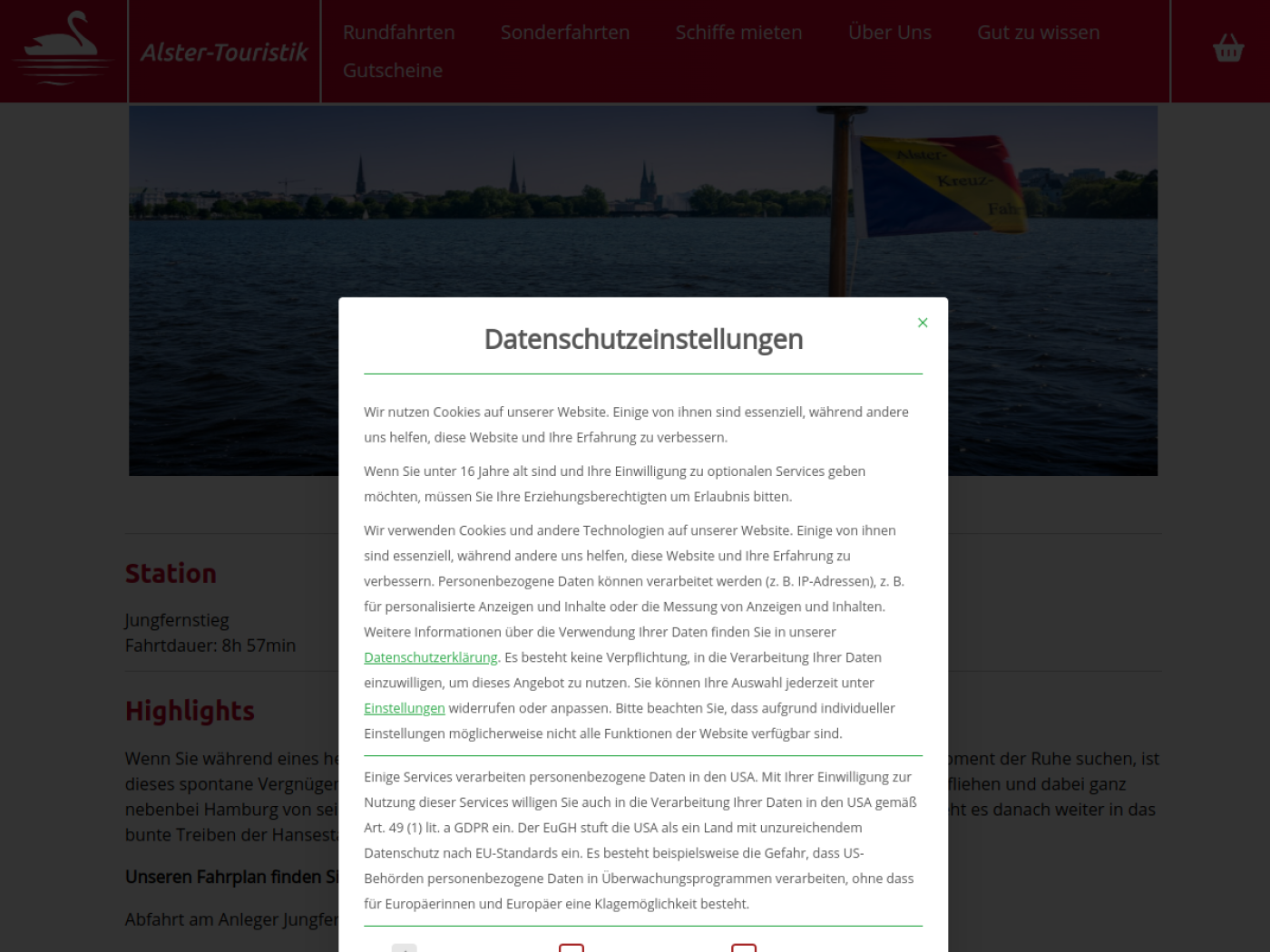 Website-Screenshot von Streekbrücke